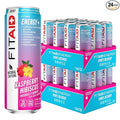 FITAID ENERGY, 200mg Natural Caffeine, Keto, Raspberry Hibiscus, Optimum Performance Formula: BCAAs, Quercetin, Electrolytes, Omega-3s, Paleo, Vegan & GlutenFree, 12 Fl Oz cans (Pack of 24)