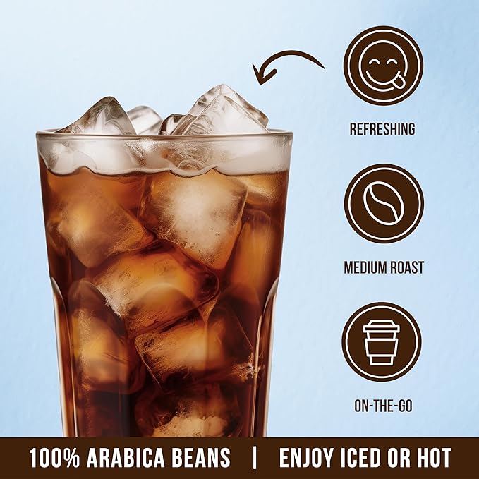 The Frozen Bean - Instant Iced Coffee Combo Pack, Hazelnut, Caramel, Vanilla,Gluten-Free, Dairy-Free, Packs of 30