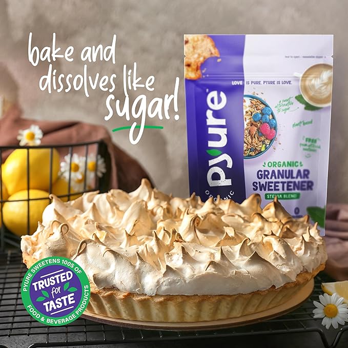 Pyure Organic Stevia Blend | Granulated Sugar Substitute with Zero Calories & Carbs | Keto, Diabetic & Vegan Friendly | Sugary Taste Alternative | USDA Organic, Non-GMO | Good For Baking | 1.5lb (24oz)