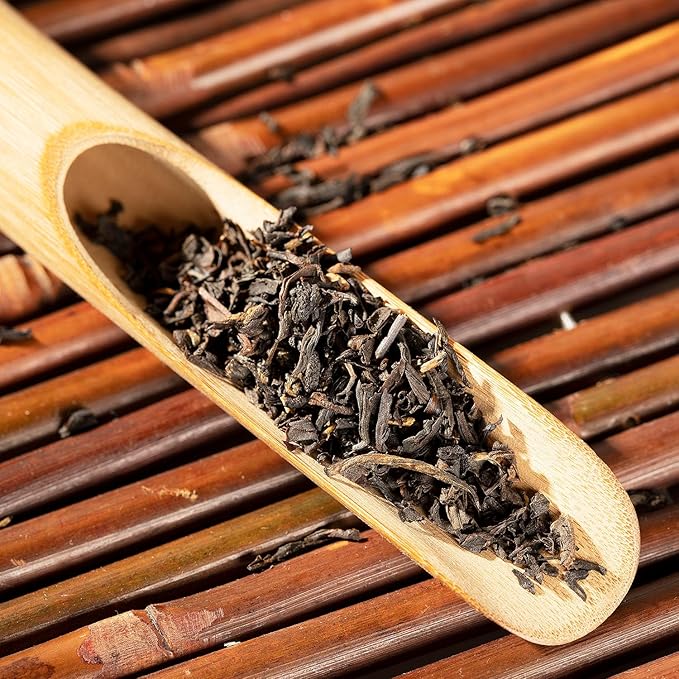 WHF Lychee Black Tea, Premium Loose Leaf, Natural Fruit-Infused Black Tea with Rich Lychee Fragrance, High Caffeine, 8 Ounce