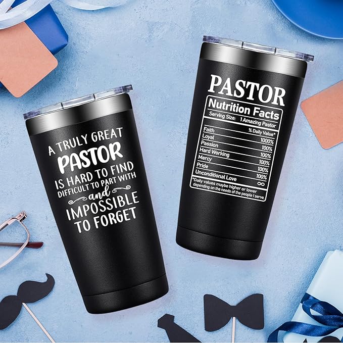 Pastor Gifts for Men - Pastor Christmas Appreciation Gifts - Thank You, Religious, Christian Gift for Pastors - 20oz Tumbler