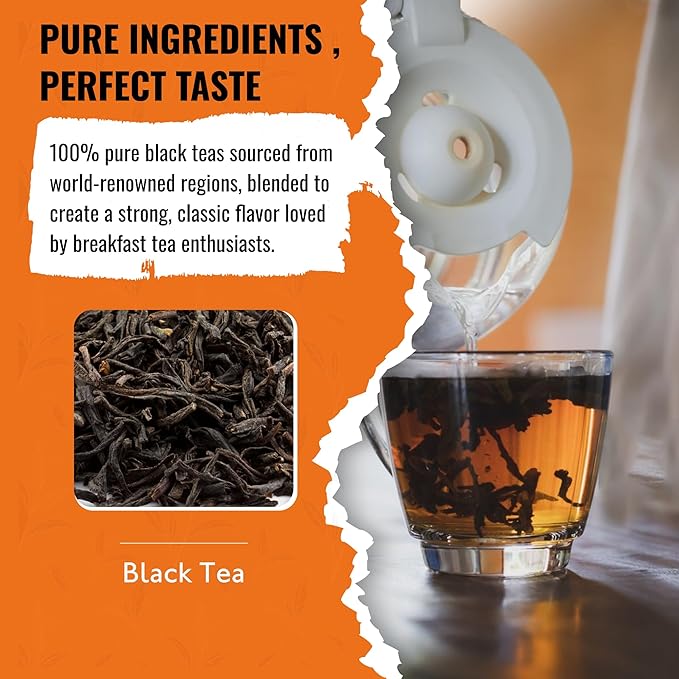 Tea Runners Jalinga Estate Assam Loose Leaf Black Tea | Bold, Malty Indian Breakfast Tea - Strong Full-Bodied Flavor | High Caffeine Morning Tea | Sustainably Grown - 5 oz