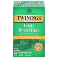 Twinings Decaffeinated Irish Breakfast Black Tea Individually Wrapped Bags, 20 Count (Pack of 1), Flavourful, Robust, Enjoy Hot or Iced, 20 Teabags