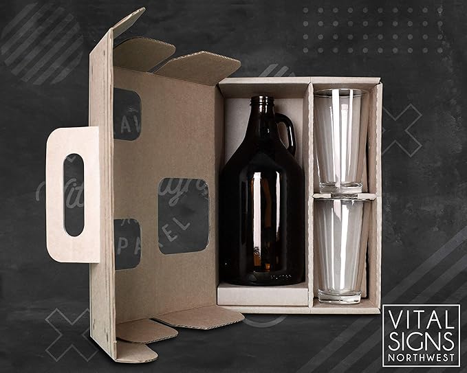 Football Coach Beer Glasses - Football Coach Gifts Personalized Coach Pint Glass Engraved Coach Award Football Beer Glass End of Season Gifts Coach (Football, Growler Gift Box)