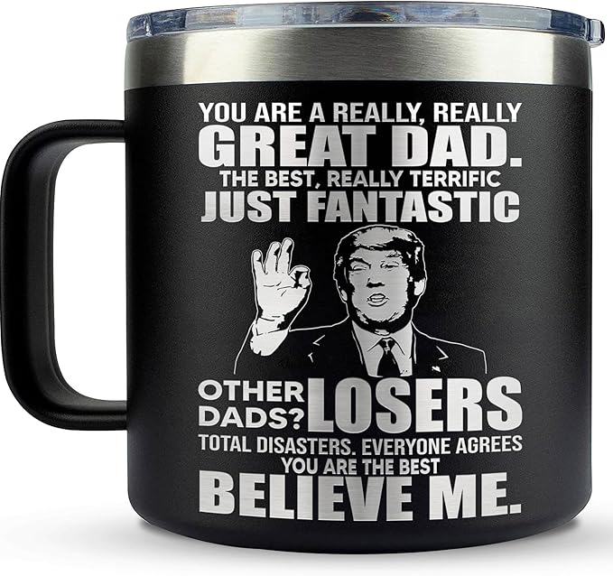 Christmas Gifts for Dad, Men - Gifts for Dad from Daughter, Son - Dads Birthday Gift Ideas, Happy Birthday gifts for Dads, Fathers - Best Dad Ever Gift, Present for dads - 14 Oz dad Mug