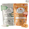 Leaner Creamer Coconut Oil Non-Dairy Creamer Bundle, Original & Caramel Flavors – Sugar-Free, Keto, Gluten-Free Powdered Coffee Creamer for Coffee, Smoothies & Shakes – 2-Pack (280g Each)