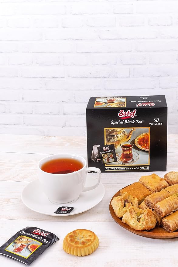 Sadaf Special Black Tea Bags - Pure Ceylon Black Tea - Product harvested in Sry Lanka - Kosher - 50 Bags