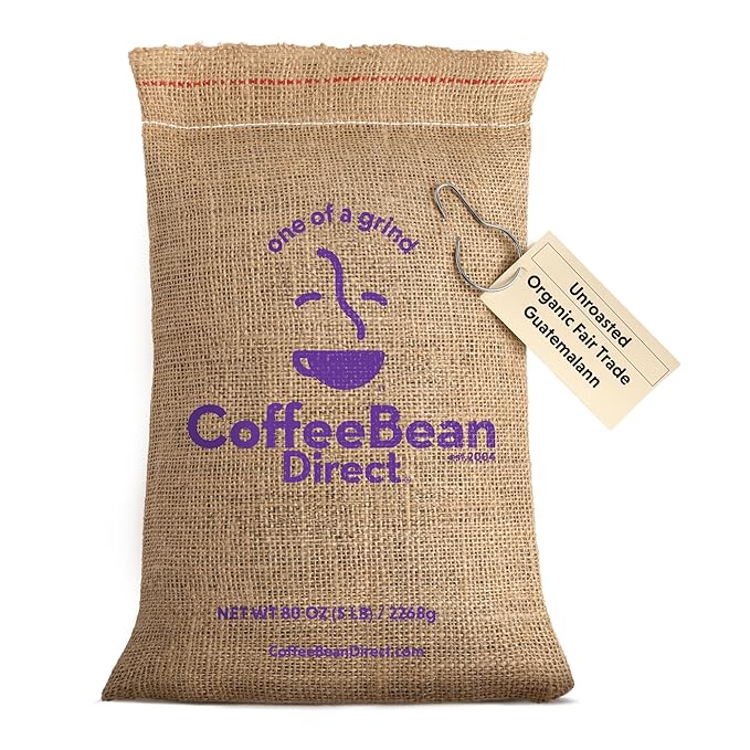 Coffee Bean Direct Unroasted Organic Fair Trade Guatemalan, 5 Pound (Pack of 1)