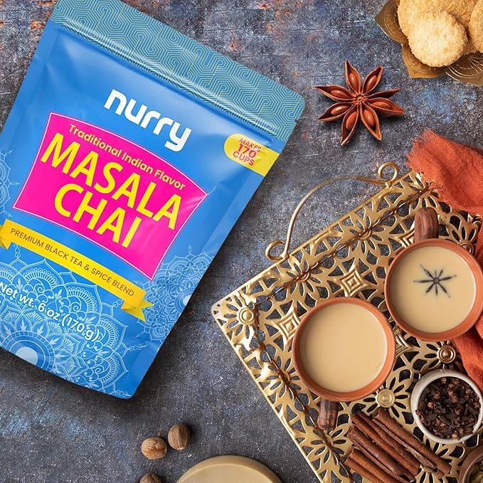 Traditional Masala Chai – Makes 170 Cups – 6 oz Premium Natural Indian Spice Blend – Cardamom, Cinnamon, Ginger & Cloves