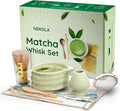 Matcha Whisk Set, Matcha Kit with Ceramic Matcha Bowl and Whisk, Japanese Matcha Set – 7 Piece Matcha Tea Set with Bamboo Chasen, Sifter, Scoop, Holder & Tea Towel, Christmas Gift for Matcha Lovers
