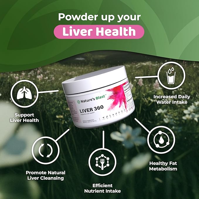 Liver 360 - Liver Cleanse Detox & Repair Powder with Milk Thistle, Turmeric & Artichoke Extract Fruit Punch Flavor – 30 Servings