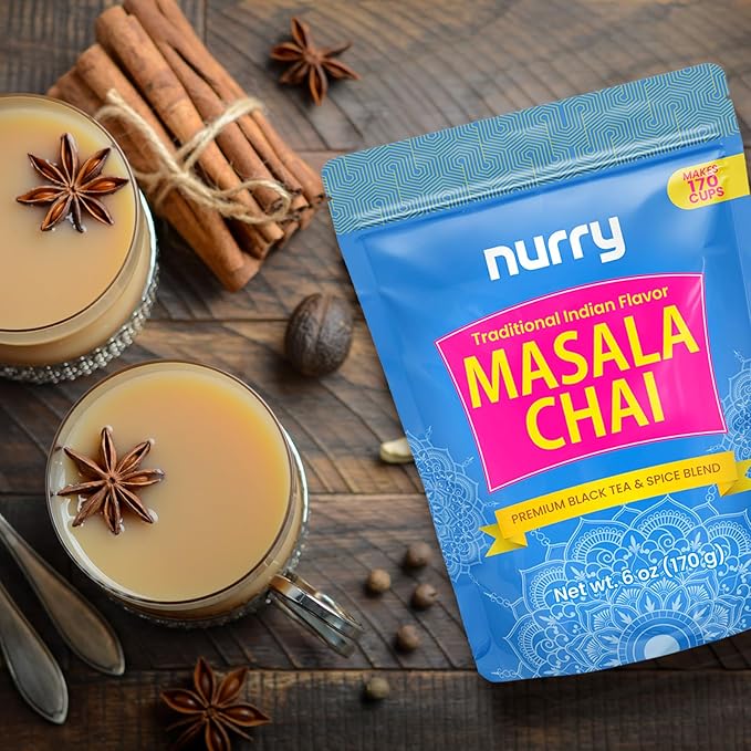 Traditional Masala Chai – Makes 170 Cups – 6 oz Premium Natural Indian Spice Blend – Cardamom, Cinnamon, Ginger & Cloves