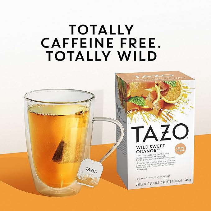 TAZO Tea Bags, Passion & Wild Sweet Orange Herbal Tea 20CT (1ea) (Variety Pack)