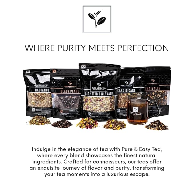 Pure And Easy Tea, Loose Leaf Black Tea – Real Guava & Strawberry Blend, Natural Fruit Infused Tea, Unsweetened & Caffeine Boosting (100g)