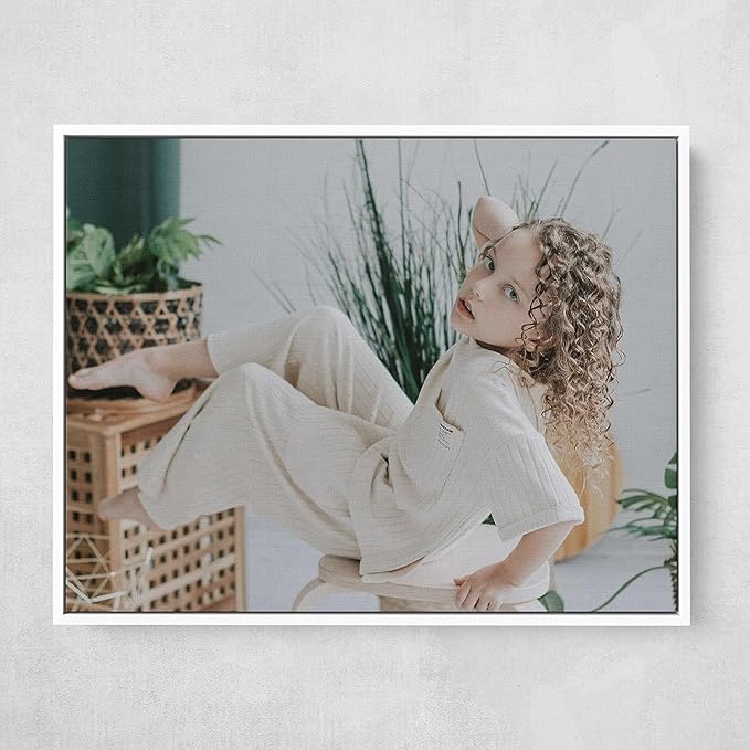 P&L ART. Personalized Custom Canvas Prints: Photo On Canvas Transform Your Photos into Stunning Framed Wall Art Digitally Printed Photo To Canvas Ideal for Home Decor Gifts Keepsakes White 24x36