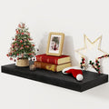 Fun Memories 30 Inch Floating Shelves Black, 12 Inch Deep Floating Shelf for Books, 30 x 12 x 2 Deep & Thicked Wall Shelves for Bathroom, Living Room, Kitchen, Set of 1