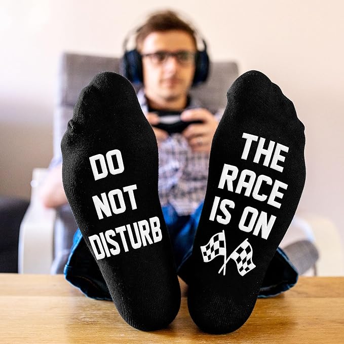VICRAZY Racing Car, Sport Car Socks for Men, Women - Formula 1 Gifts, Racing Socks, Stocking Stuffers for Men, Women