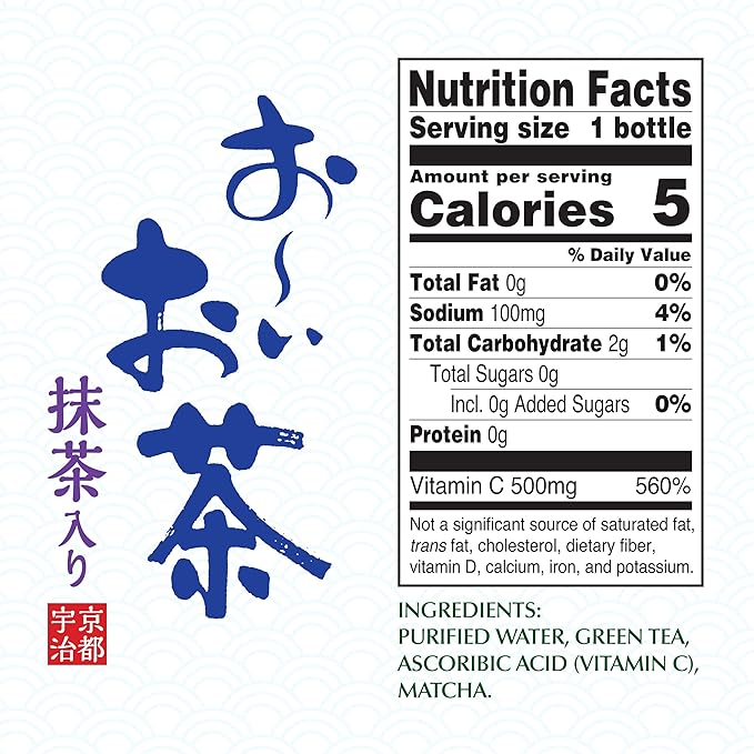 Ito En Oi Ocha Cold Brew Matcha Green Tea Unsweetened 16.9 Ounce (Pack of 12), Zero Calories