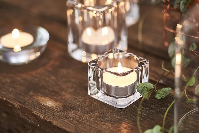 L'ner Tea Light Candles – Set of 300 Unscented Tea Lights – Burns Aprx. 4 Hours – Party & Ambience Candles – Restaurant Decorations