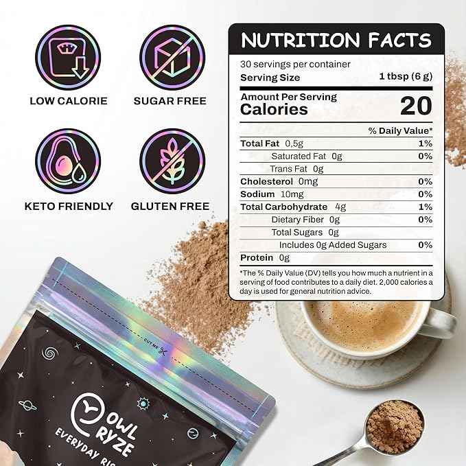 OwlRyze Mushroom Coffee Focus Classic with 6 Adaptogenic Mushrooms, MCT Oil, Premium Instant Coffee for Better Energy, Focus, Digestion, Immunity with Lions Mane & Turkey Tail, 30 servings