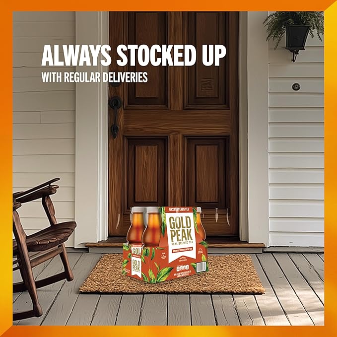 Gold Peak Tea, Unsweet Tea, 16.9 fl oz, 6 Pack