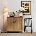 Buffet Sideboard Cabinet Farmhouse Modern Storage Cabinet with Adjustable Shelves for Kitchen, Coffee Bar, Living Room, Oak