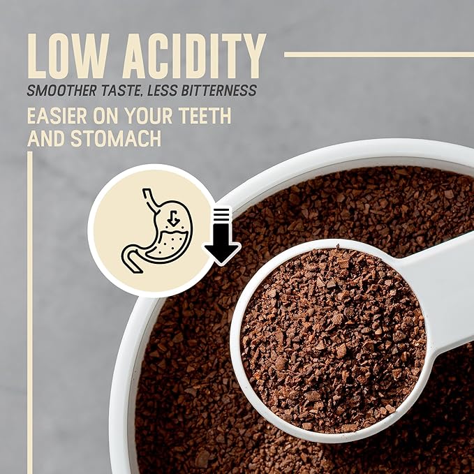Inspired Coffee Co Cold Brew Coffee - Mocha Flavored - Coarse Ground Beans For Perfect Medium Roast Low Acid Smooth Taste - 100% Arabica Grounds 12 oz. Resealable Bag