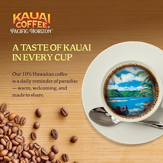 Kauai Coffee K-Cup Pods for Keurig Brewers – Arabica Coffee, 10% Hawaiian – Medium Roast, Rich, Smooth, No Bitterness – Three Flavors, 4 Packs of 10 Single Serve K-Cups