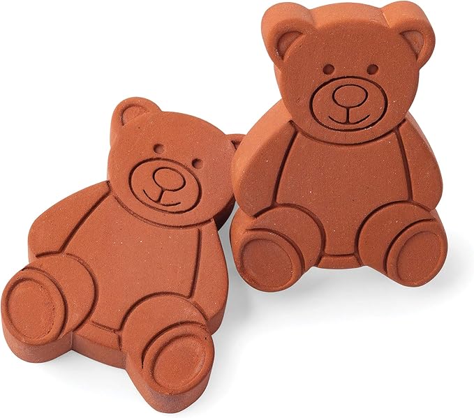 Fox Run Terracotta Brown Sugar Keeper and Saver, Bear, Set of 2