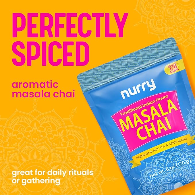 Traditional Masala Chai – Makes 170 Cups – 6 oz Premium Natural Indian Spice Blend – Cardamom, Cinnamon, Ginger & Cloves