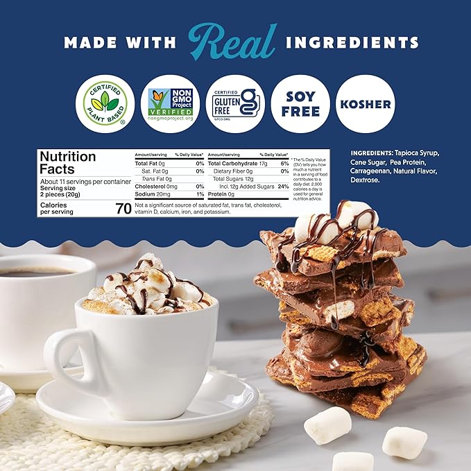 GoodMallow Mini Vegan Marshmallows - Kosher Halal Dairy & Gluten Free Healthy Mini Marshmallows - Natural Gelatin Free for Hot Chocolate, Smores, Campfire, Baking - Non-Artificial