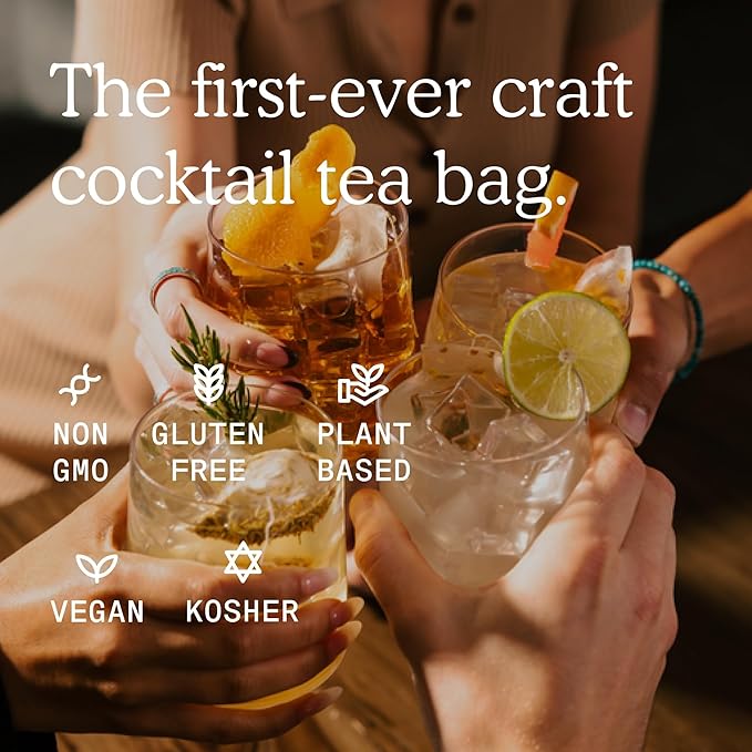 SAYSO Espresso Martini & Old Fashioned Cocktail Tea Bags - Instant Cocktail or Mocktail Mixers - No Hot Water - Professionally Crafted - Home Bar - Organic Ingredients, 16-Pack