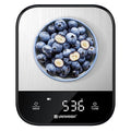 Food Scales for Kitchen,Digital Scale Grams and Ounces for Food Weight,Baking,Cooking,Meal Prep,Small Kitchen Scales with 7 Weighing Units/LED Display/Tare Function,Stainless Steel,Black