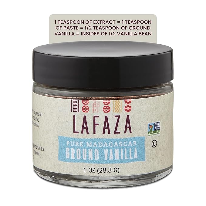Lafaza Organic Madagascar Bourbon Pure Ground Vanilla Bean Powder, 1oz