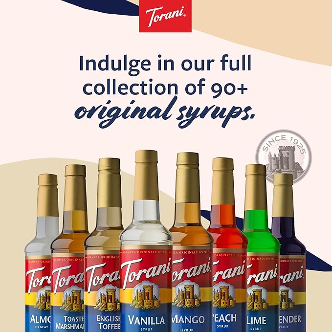 Torani Crème de Banana Syrup for Drinks & Desserts, Pump Included, 25.4 Fl Oz