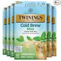 Twinings Mint Green Cold Brew Iced Tea Bags, 20 Count (Pack of 6), Unsweetened Flavoured Green Tea, Caffeinated, 120 Teabags
