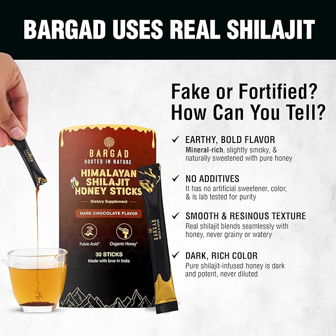 Pure Himalayan Shilajit Sticks with Organic Honey & Cinnamon (7 Count) | Easy Single Use Shilajit Sticks | Boosts Energy & Immunity with 85+ Trace Minerals, 75%+ Fulvic Acid