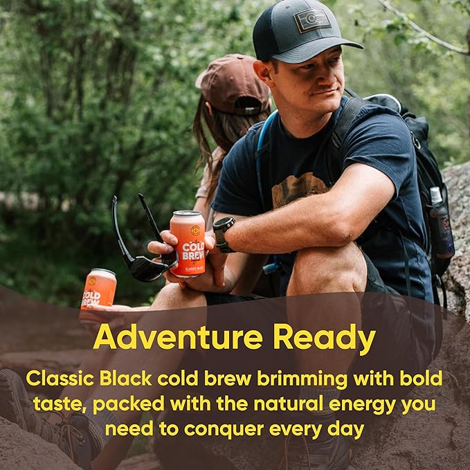 New Mexico Piñon Nitro Cold Brew Coffee Drink - Smooth Nutty Taste, High Energy Nitrogen Infused Classic Black Coffee Cans 12oz - Natural Flavor Zero Sugar & Dairy Free - 12 Pack
