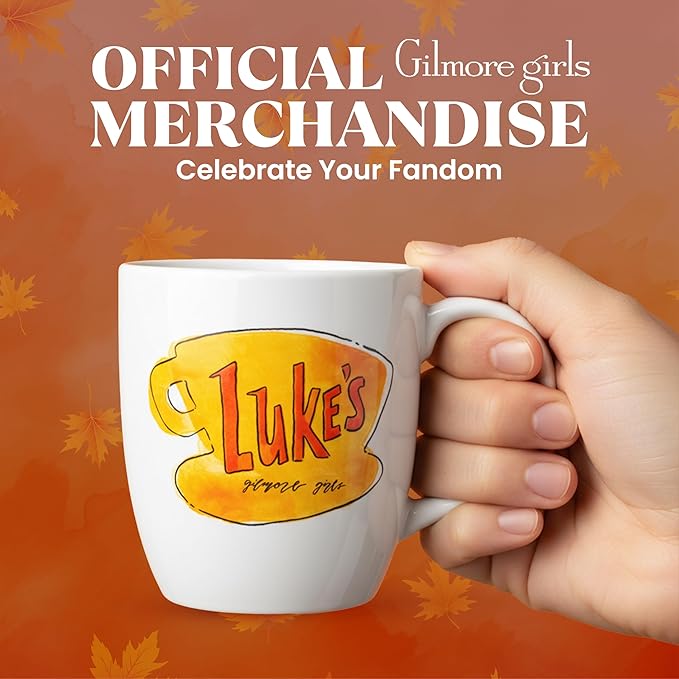 Silver Buffalo Gilmore Girls Luke's Diner Logo Ceramic Coffee Mug, 18 Ounces
