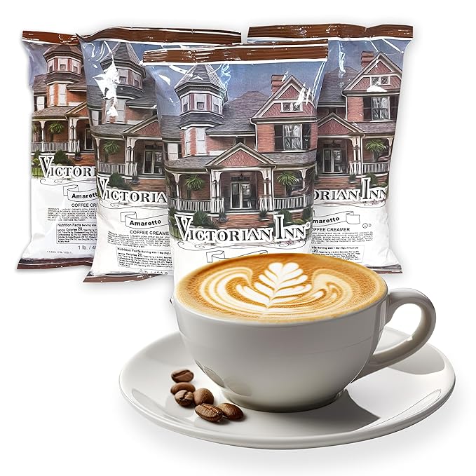 Amaretto Creamer – Non-Dairy Coffee Creamer, 1 Pound (Pack of 4), Rich and Creamy Flavor