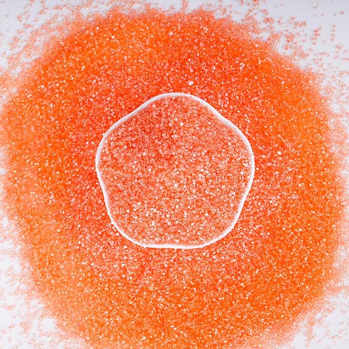 Kasvan Orange Sanding Sugar Sprinkles - Edible Sugar Crystals, Baking Cake Decorations, Ice Cream Toppings cupcake Decorating, Wedding Party Chirstmas Supplies, 85g/3.2oz (Orange)