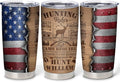 Hyturtle Personalized Hunting Gifts For Men - Deer Hunting Rules Tumbler 20 Oz Travel Coffee Mug Stainless Steel - Fathers Day Gift For Dad, Him, Boy, Husband, Hunters On Birthday, Christmas