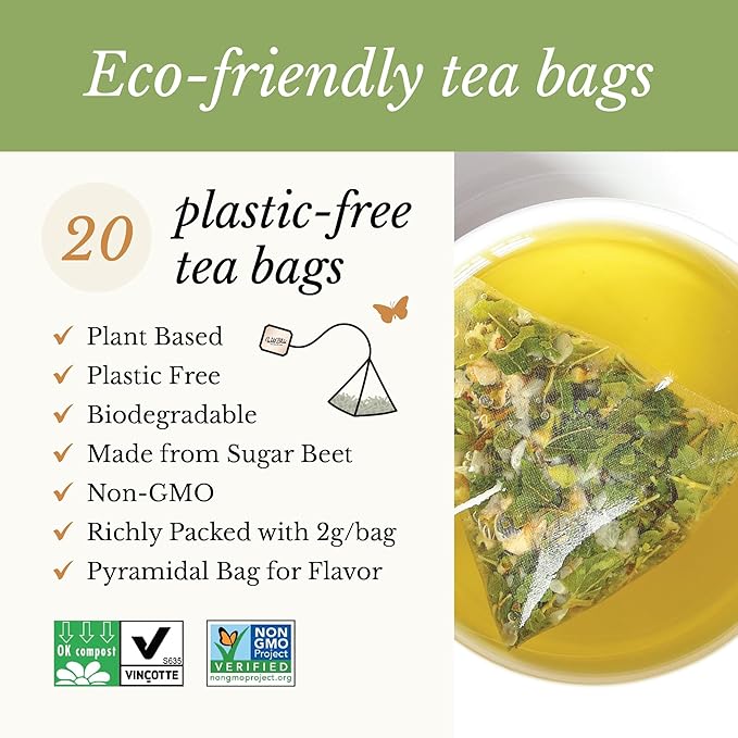 Wild Bliss Organic Wild Hawthorn Leaf & Flower - Caffeine Free Herbal Tea - Heart Health Support - 20 Plant Based Tea Bags