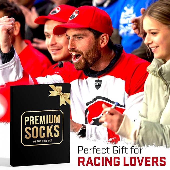 VICRAZY Racing Car, Sport Car Socks for Men, Women - Formula 1 Gifts, Racing Socks, Stocking Stuffers for Men, Women