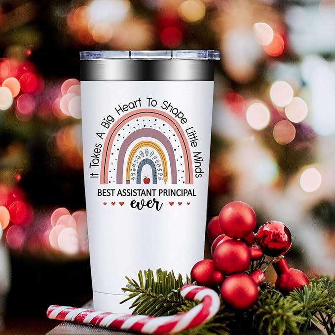 Assistant Principal Gifts for Men, Women - Christmas Principals Day Appreciation Gift for Assistant Principal - 20oz Tumbler Vice Principals Gifts