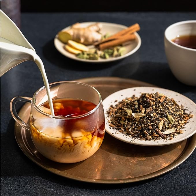 Rishi Tea Masala Chai Black Sachet Tea Bag Blend - Organic, Assam with Whole Spices, Energizing & Caffeinated - 50 Count