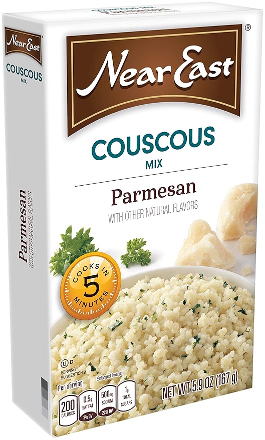 Near East Couscous Mix, Parmesan Cheese, 5.9oz Boxes (12 Pack)