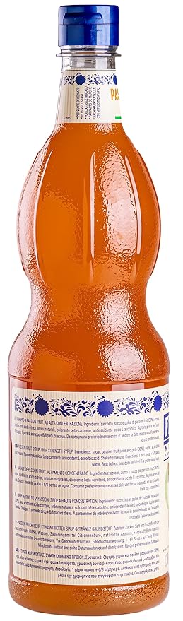 Fabbri Premium Flavoring Syrup, Passion Fruit, New Enhanced Flavor, All Natural, Made in Italy, 33.8 Ounce (1 Liter)