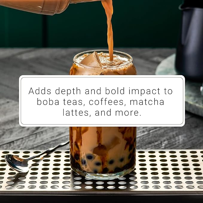 Monin - Black Sugar Syrup, Versatile Flavor, Natural Flavors, Great for Coffees, Cocktails, Shakes, and Kids Drinks, Non-GMO, Gluten-Free (1 Liter)