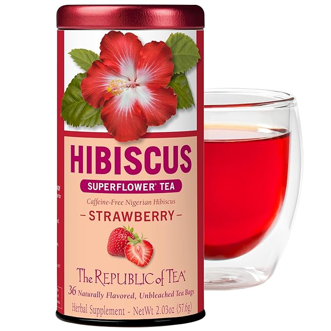 The Republic of Tea - Strawberry Hibiscus Tea, 36 Count